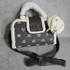 Juicy Couture Black and Cream Shoulder Bag